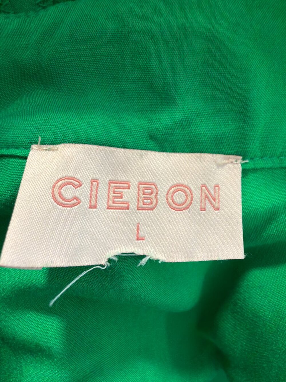 Ciebon Anthropologie Green Eyelet Lace Palm Midi Dress Size Large - Picture 14 of 15